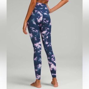 Lululemon Align High-Rise Pant Circulate Tie Dye Mineral Blue Multi Size 4